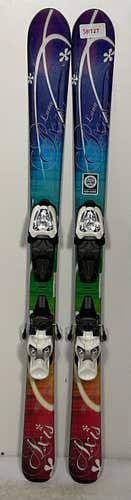 Used Kid's Axis 120cm Luna Skis With Marker 4.5 Bindings (SY1727)