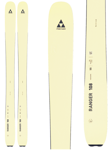 New Fischer 185 cm Ranger 108 22/23 Skis Without Bindings