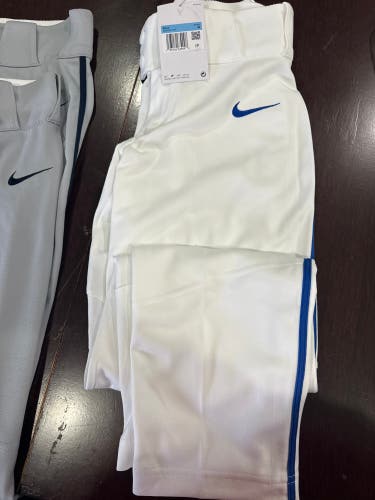 White New Medium Nike Game Pants