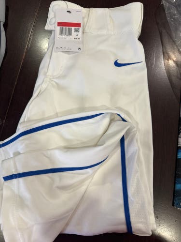 White New Large Nike Game Pants