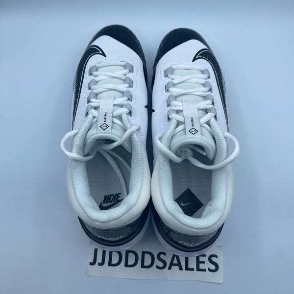 Nike Alpha Huarache Elite 4 Low Metal Baseball White Black FD2745-101 Men’s 9.5  New