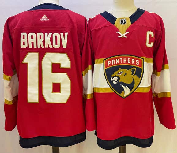 Florida Panthers 16 Aleksander Barkov Red Ice Hockey Jerseys Size 52