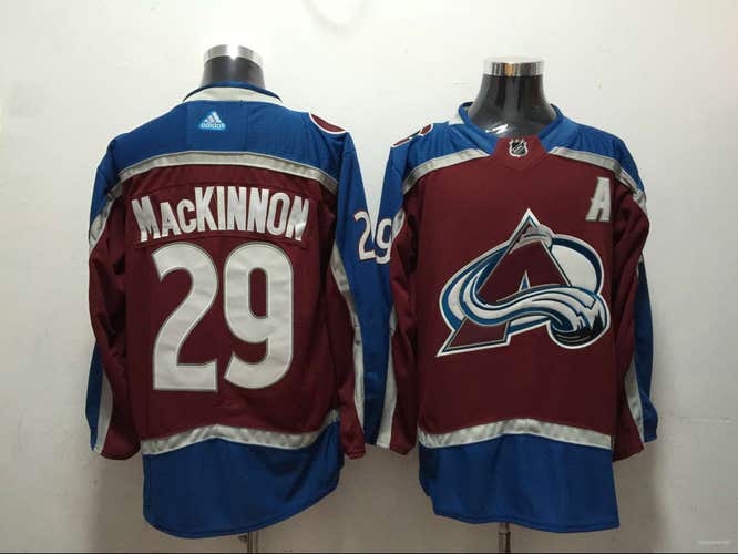 Colorado Avalanche 29 Nathan MacKinnon Red Ice Hockey Jerseys 2xL(56) Throwback