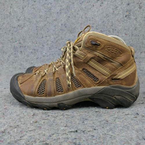 Keen Voyageur Mid Womens 8 Shoes Brown Lace Up Hiking Boots Leather