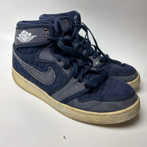 Jordan 1 Retro AJKO Blue Quilted High Top Sneaker Shoes 638471-403 Sz 9.5