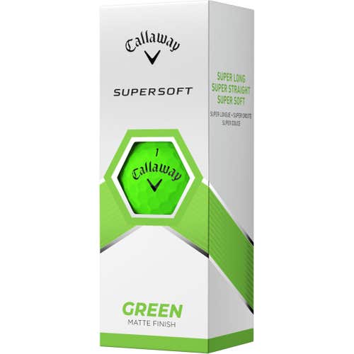 Callaway Supersoft Golf Balls (Green, 3pk) 1 Sleeve 2023  NEW