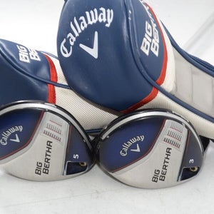 LEFT HANDED Callaway Big Bertha 2014 3 and 5 Fairway Wood Set Senior  #171141
