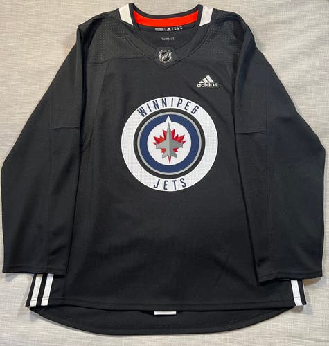 Winnipeg Jets 52 Black Used Adidas Practice Jersey