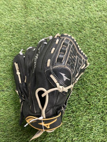 Black Used Mizuno Premier Right Hand Throw Pitcher's Baseball Glove 12.5"