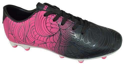 Vizari Cali FG Firm Ground Soccer Cleat Shoes for Boys & Girls - Black/Pink