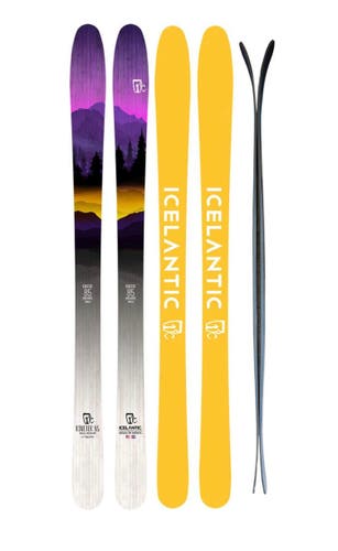 2022 Women's Icelantic Riveter 169 cm All Mountain Riveter Skis With Adjustable Bindings