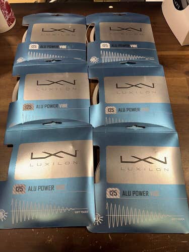 New 6 Sets Luxilon ALU POWER VIBE 125.  GOING OUT OF BUSINESS SALE!