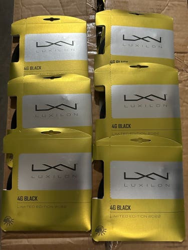 New 6 Sets Luxilon 4G Black 125   Limited Edition Color