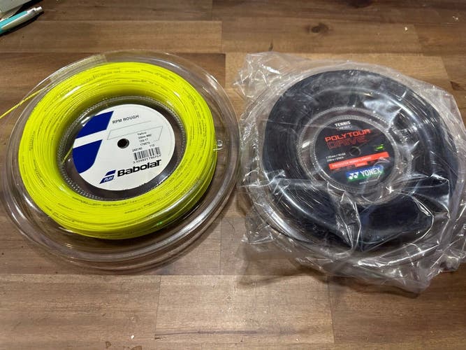 New Reel of RPM Rough 17g 660' & Free New Reel of Yonex Poly Tour Drive 17g.