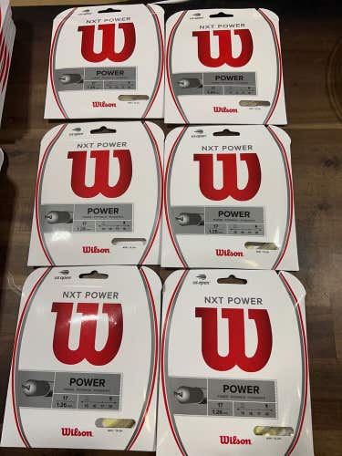 New 6 Sets of Wilson NXT Power 17g   FREE SHIPPING.