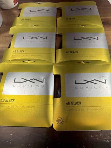 New 6 Sets Luxilon 4G Black Color 125.    2022 Limited Edition Color