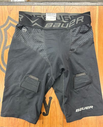 Used Bauer Compression Jock Shorts w/Protector Sr. Medium