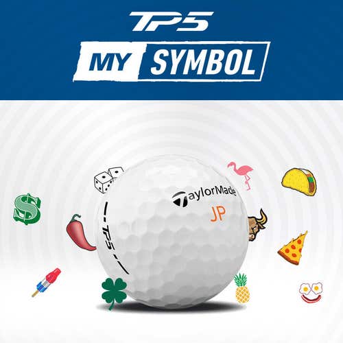 TaylorMade 2024 TP5 My Symbol Golf Balls - 6 Dozen Bundle