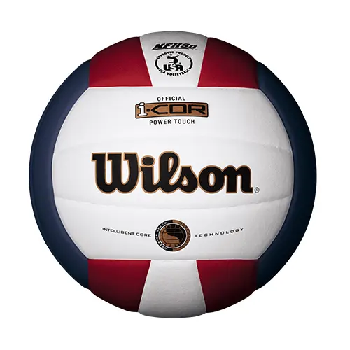 Wilson i-COR Leather Volleyball (Red/White/Blue)