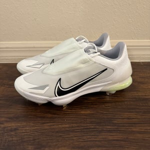 Nike Force Zoom Trout 8 Pro White Metal Baseball Cleats Size 8.5 CZ5819-100