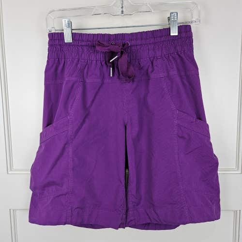 Lululemon Shorts Women's Size 4 Purple Side Pockets Drawstring Bermuda