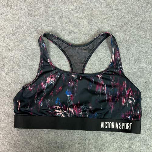 Victorias Secret Womens Sports Bra Extra Large Black Red Racerback The Player