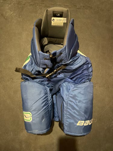 Vancouver Canucks Bauer Nexus Hockey Pants Senior Large Blue Pro Stock