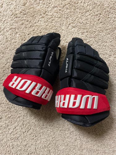 New Black and Red Warrior 13" Pro Stock Gloves
