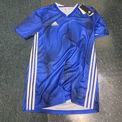New Adidas Men's Medium Blue Soccer Jersey