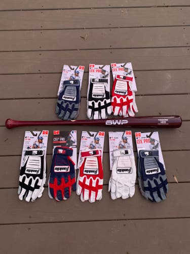 BWP HD99 Pro Stock Maple Wood Bat + 1 Pair Of Franklin Batting Gloves