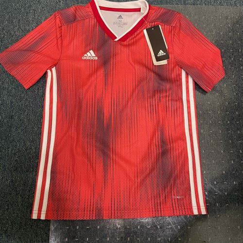 New Adidas Youth Medium Red Soccer Jersey