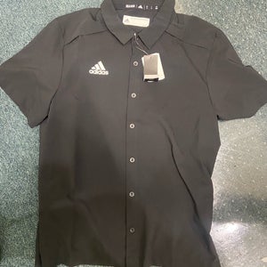 Black New Medium Men's Adidas Button Down Shirt