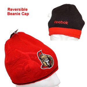 Ottawa Senators NHL Hockey Reversible Beanie Cap - Vintage Reebok Toque Hat 2010