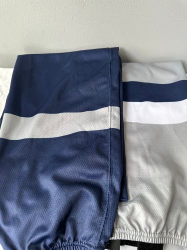 Set of Home and Away Senior Hockey Game Socks Navy and Gray