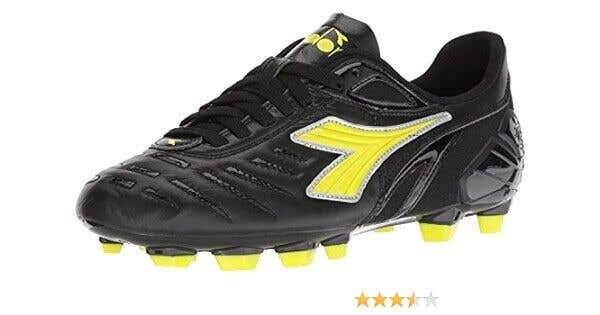 Diadora Maracana 18 indoor soccer shoes black/ fluo yellow Size 11.5 LIKE NEW Diadora Maracana L FG Women main image 2