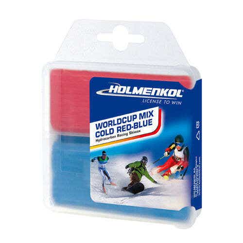 Holmenkol WC Mix Cold Red-Blue Ski Snowboard Wax 2x35g Tuning