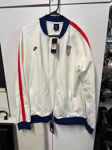 NIKE USA Fleece Zip-Up Track Jacket/USA T-Shirt (sz LG)