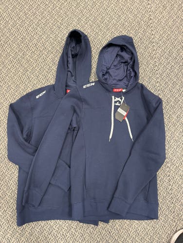 2-Pack CCM Navy Senior medium team Fleece Hoodie