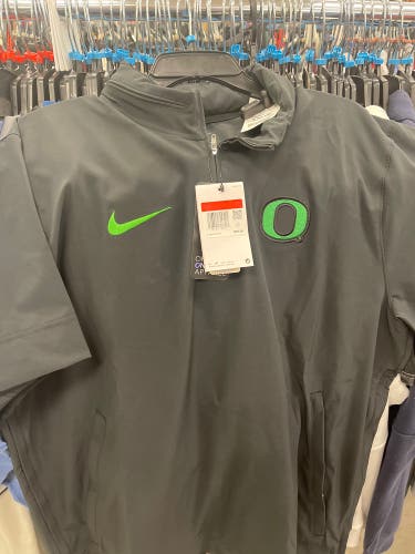 Nike Oregon Ducks On Field NCAA Lightweight 1/2 Zip Coaches XL Jacket