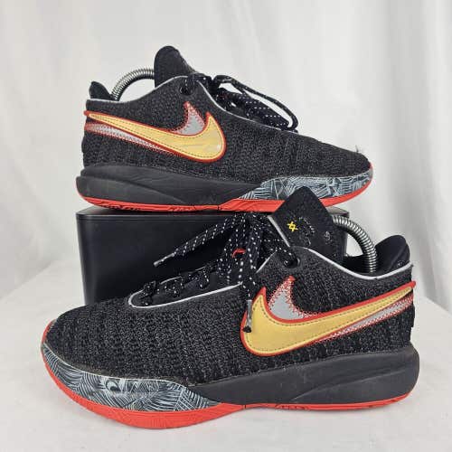 LeBron XX Trinity DQ8651-001 Black Red Low Basketball Shoes Size 7Y, Womens 8.5