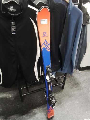 Used Salomon Qst Max 120 Cm Boys' Downhill Ski Combo