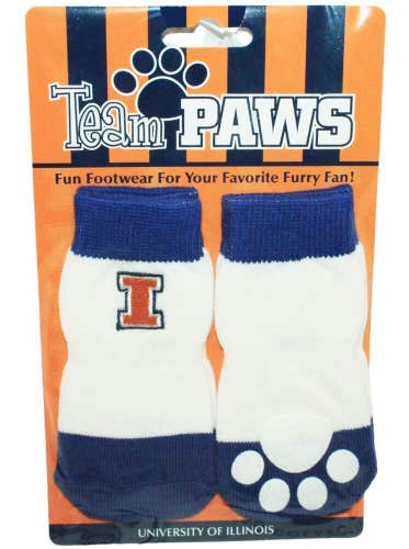 Vintage University Of Illinois The Block I Logo- Large Dog - Pet Socks 2016