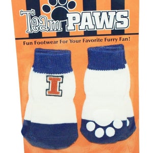 Vintage University Of Illinois The Block I Logo- Medium Dog - Pet Socks 2016