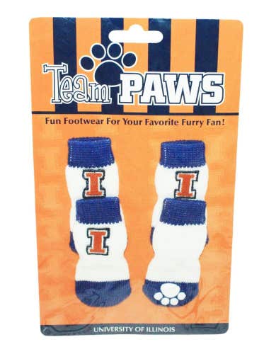 Vintage University Of Illinois The Block I Logo- Small Dog - Pet Socks 2016