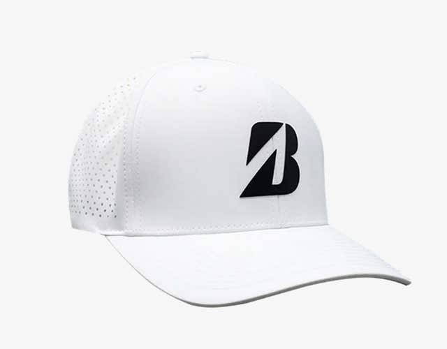 NEW Bridgestone Tour Vented White Adjustable Hat/Cap