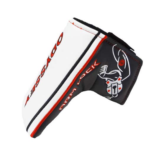 NEW Odyssey Stroke Lab Arm Lock White/Red/Black Double Wide Blade Golf Putter