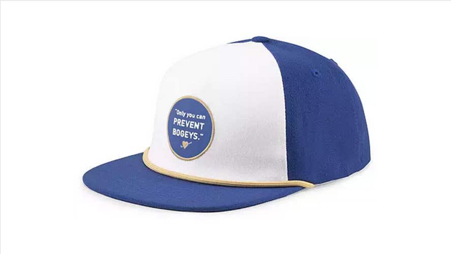 NEW Puma Prevent Bogeys Blue/Mustard Adjustable Snapback Golf Hat/Cap