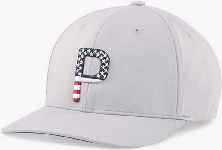NEW Puma Pars & Stripes High Rise Adjustable Snapback Golf Hat/Cap