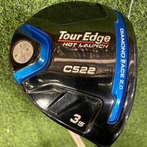 Used Men's Tour Edge Hot Launch C522 Right Handed 3 Wood (Stiff Flex)