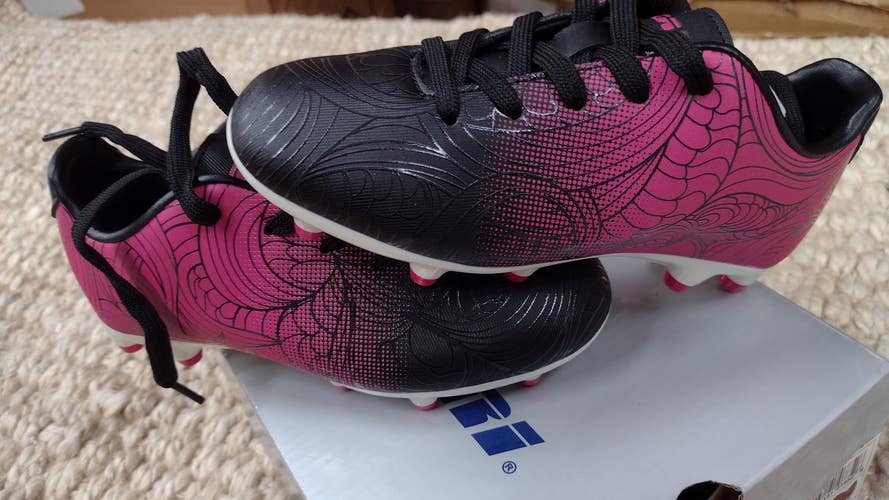 Vizari Unisex Soccer-Shoes | Black/Pink Size - Junior-5.5 | VZSE93273J-5.5